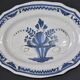 Flat oblong in faience said black ass auxerre