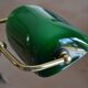 Lampe de banquier socle en marbre vert