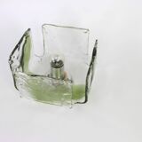 Large glass wall lamp designed by Carlo Nason for Kalmar, 1960s.