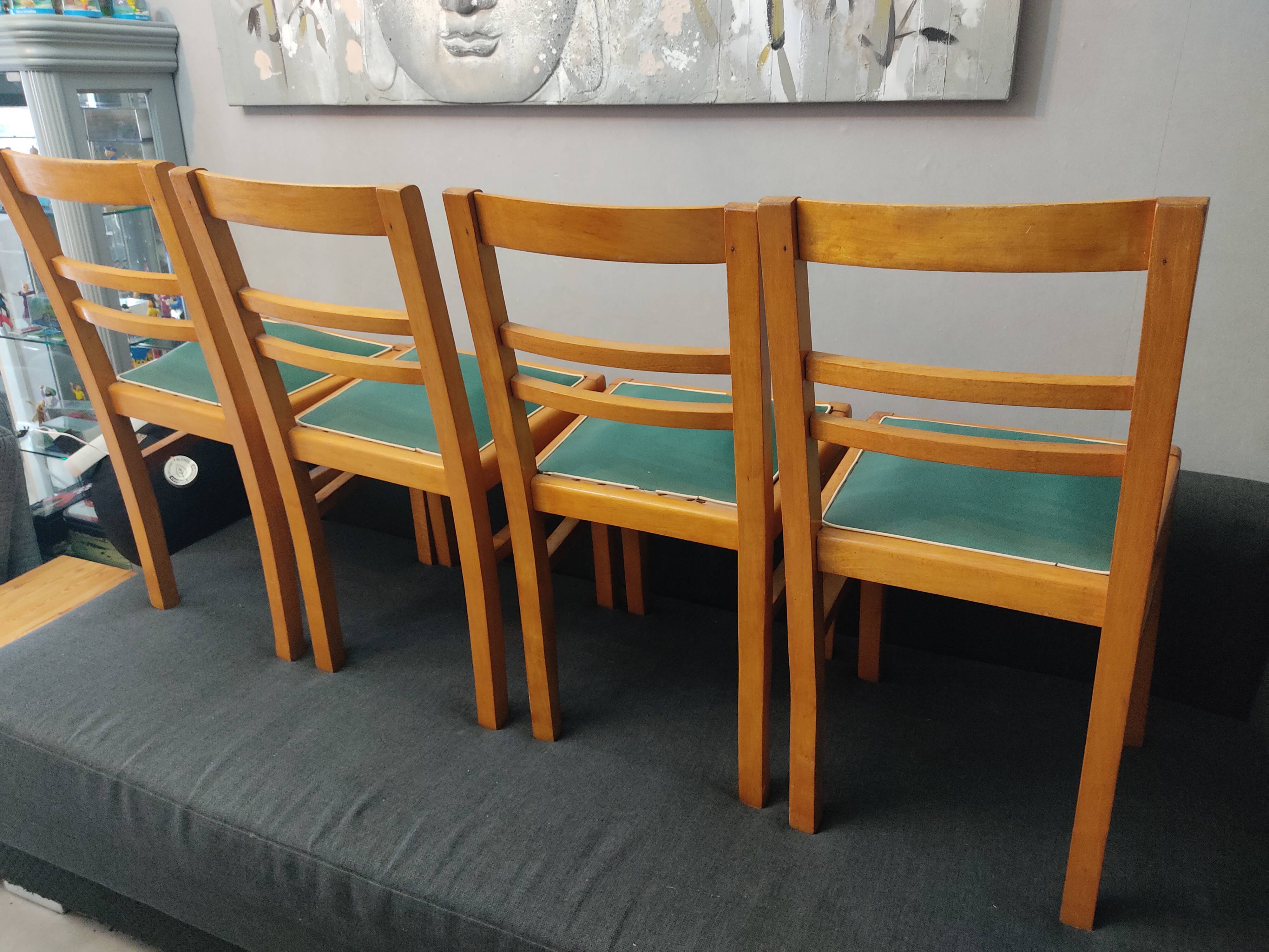 4 vintage bistro chairs 1950