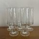 Set of 5 crystal champagne flutes from the 1970s.