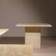 Nesting Table Set in Travertine | Italy 1970s