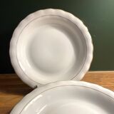 6 Limoges porcelain soup plates signed P. Dessagne in very good condition