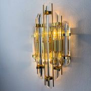 Venini Triedi cut glass wall sconce, Italy, circa 1970s