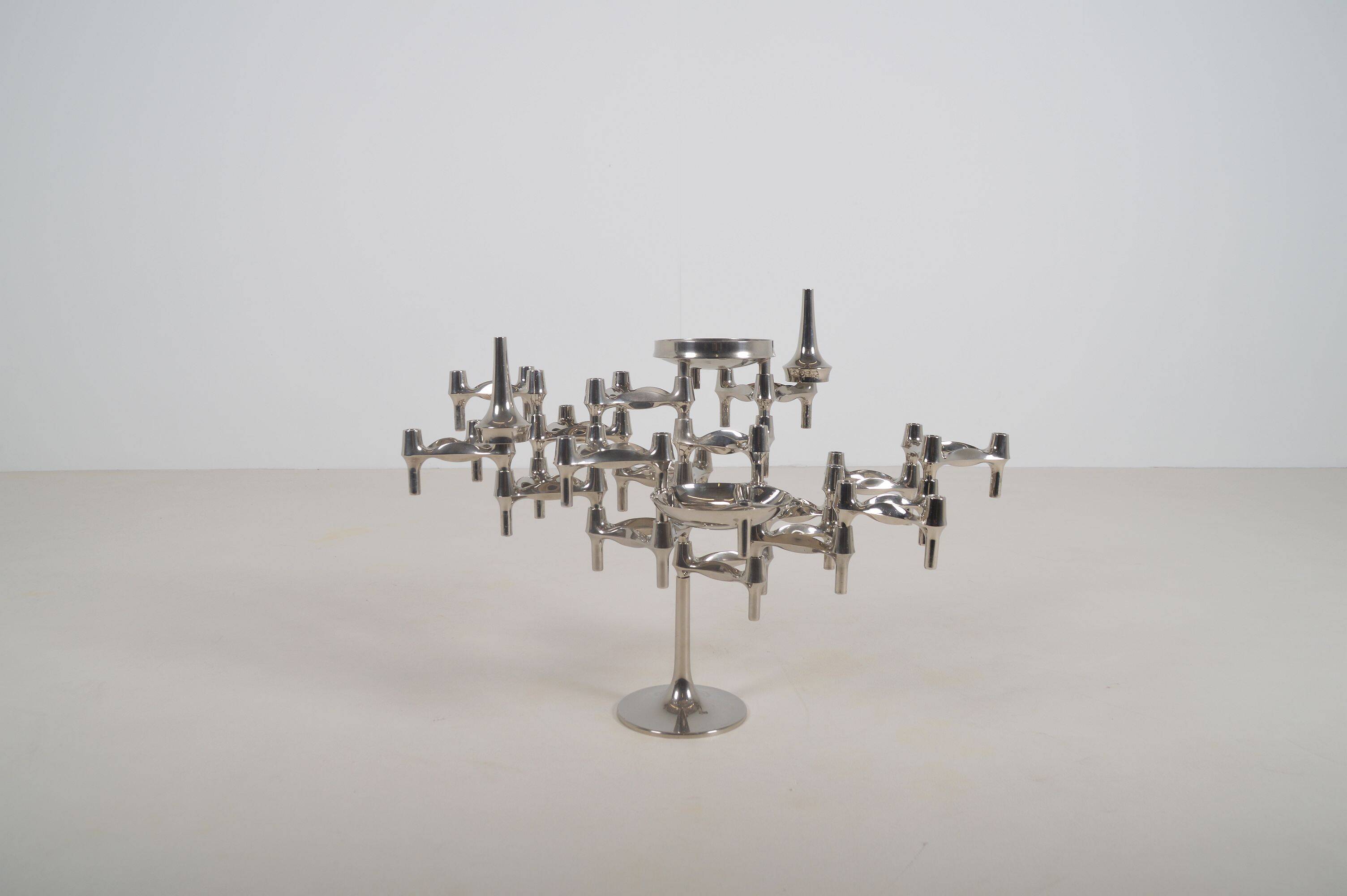 Set of footed candlesticks designed by Hans Nagel for BMF, 1974