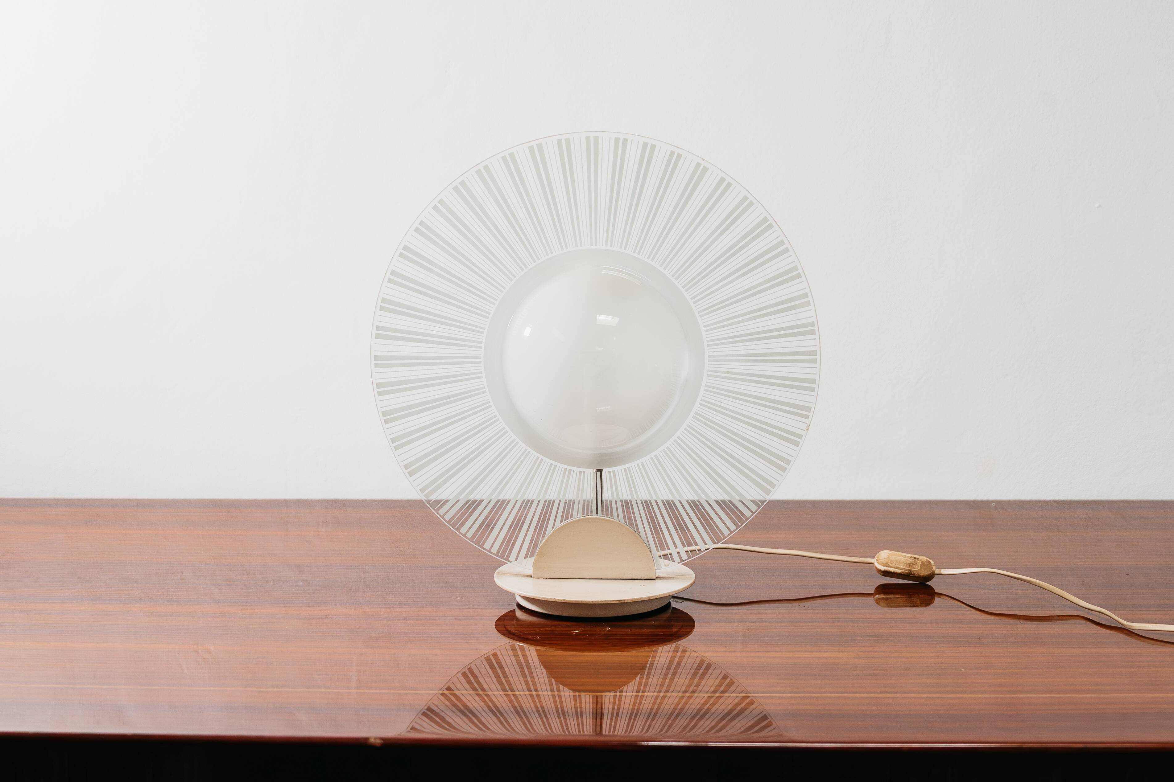 Lampada Di Design Postmoderno in Vetro Anni 80 Vintage