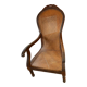 Fauteuil colonial acajou