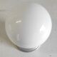 Table lamp in aluminum and white opaline globe – 50s/60s