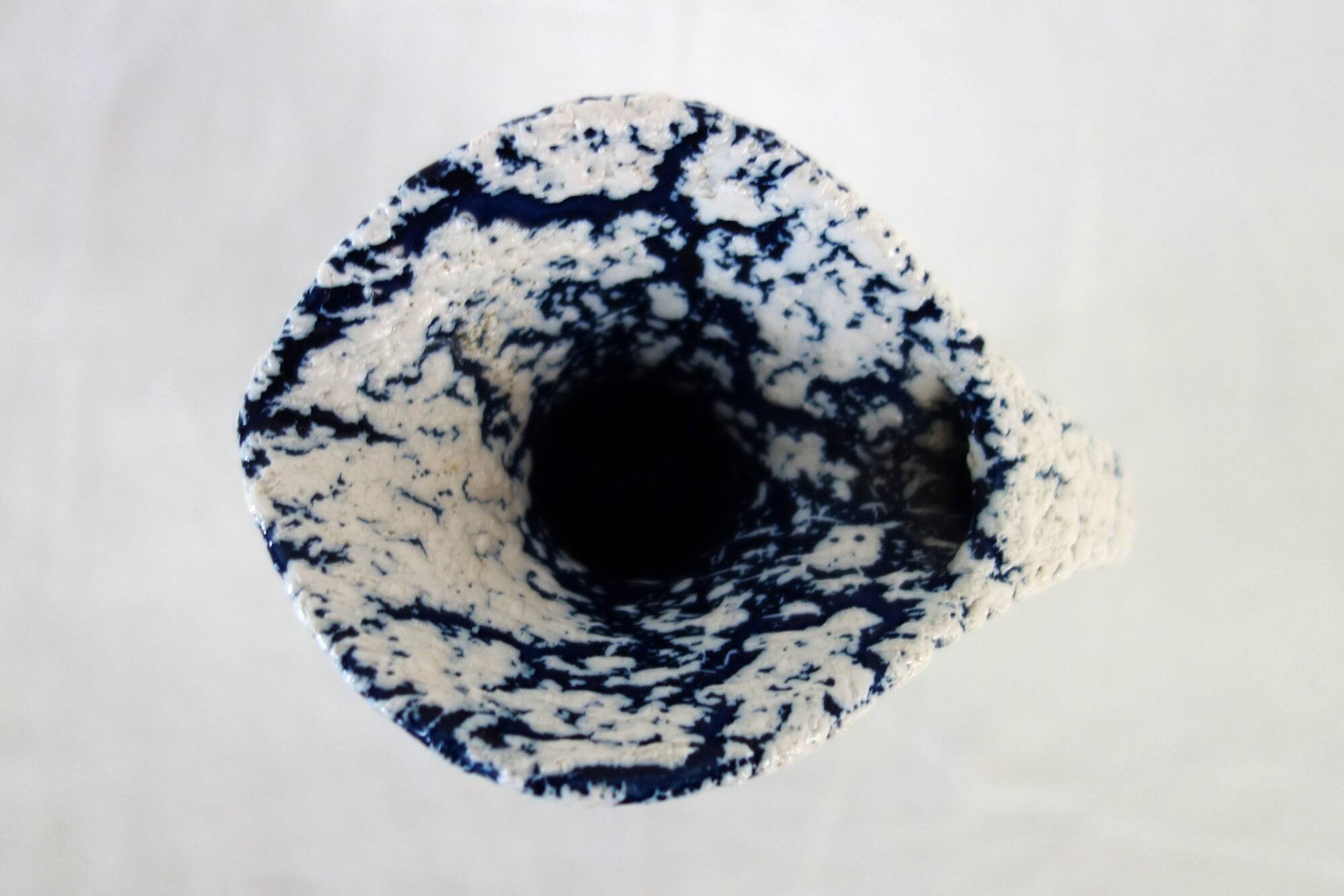 Small vintage snow stoneware vase