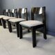 Vintage brutalist dining chairs, set of 5 - 1970s