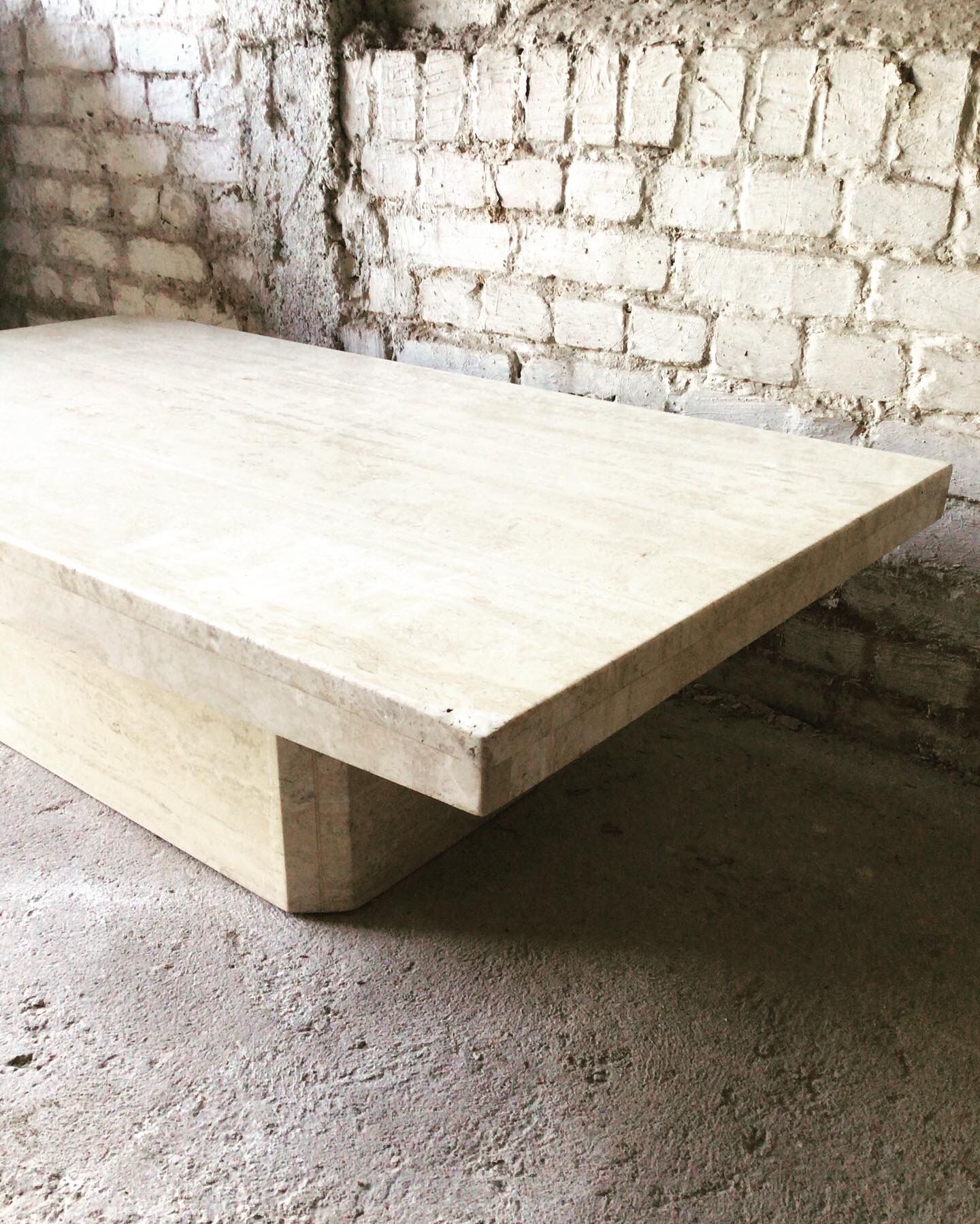 Italian travertine coffee table