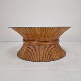 Table basse en bambou en forme de gerbe de blé par McGuire, États-Unis, vers 1970