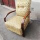 Chair 50s green floral fabric