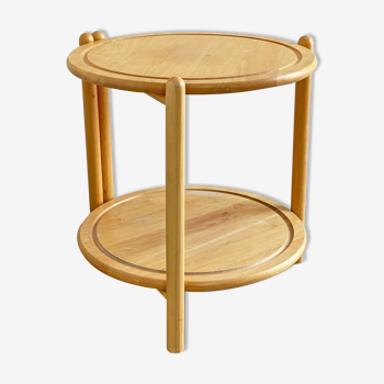 Scandinavian round side table / tea table with removable trays - Lazy Susan