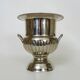 Vintage Médicis-shaped champagne bucket in silver-plated metal.