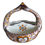 Henriot Quimper salt cellar in the shape of swans