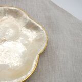 Empty pocket in mother-of-pearl and brass