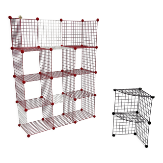 Etagère postmoderne modulable en métal, 1980