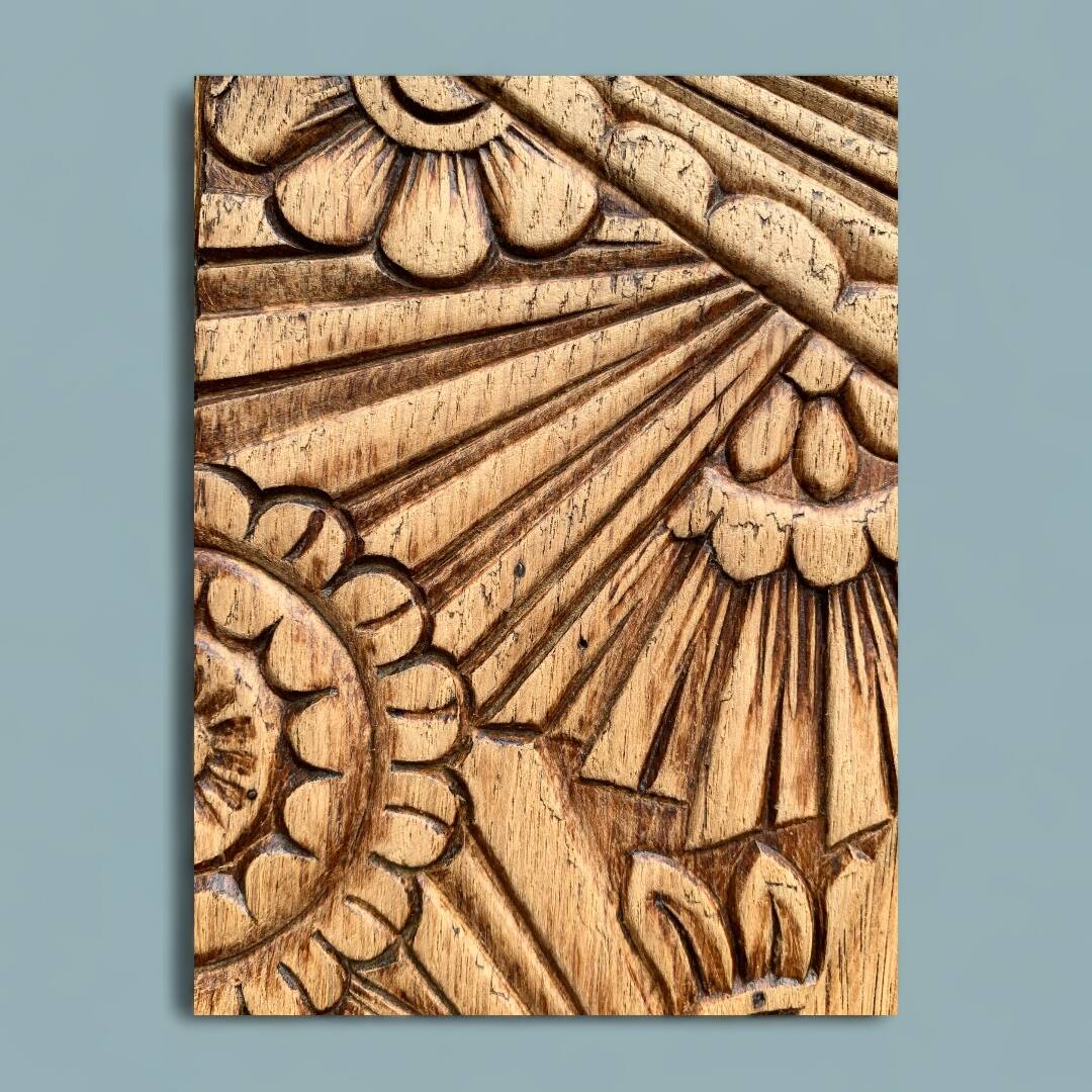 Parisian art deco cabinet in raw wood 1930