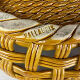 Vallauris ocher colored ceramic basket