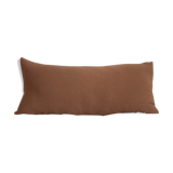 Coussin long en lin brut tabac