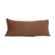 Coussin long en lin brut tabac