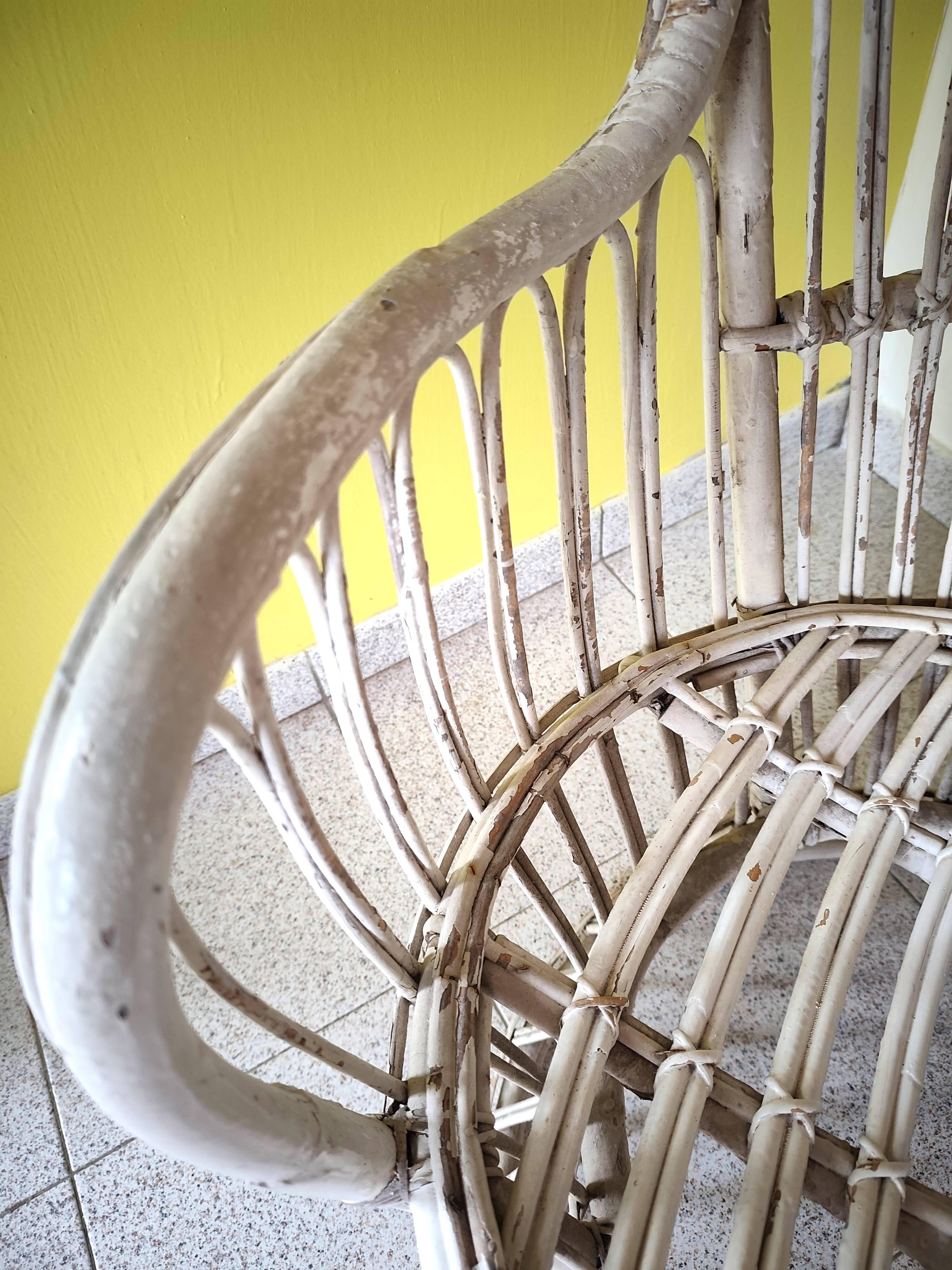 Rattan armchair in the style of "Emmanuelle armchair"