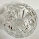 Chiseled crystal ball vase