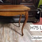 Table a jeux style Louis XV en acajou vers 1850