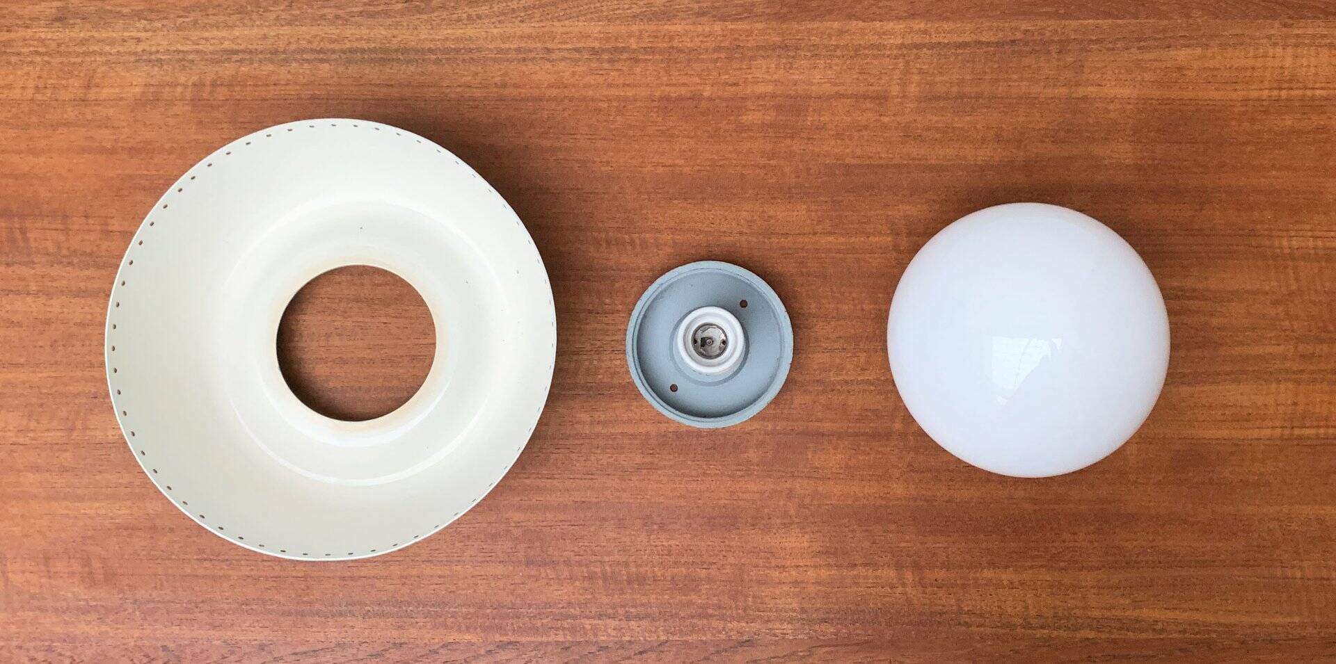 Mid-century German minimalist ceiling lamp by Bega.