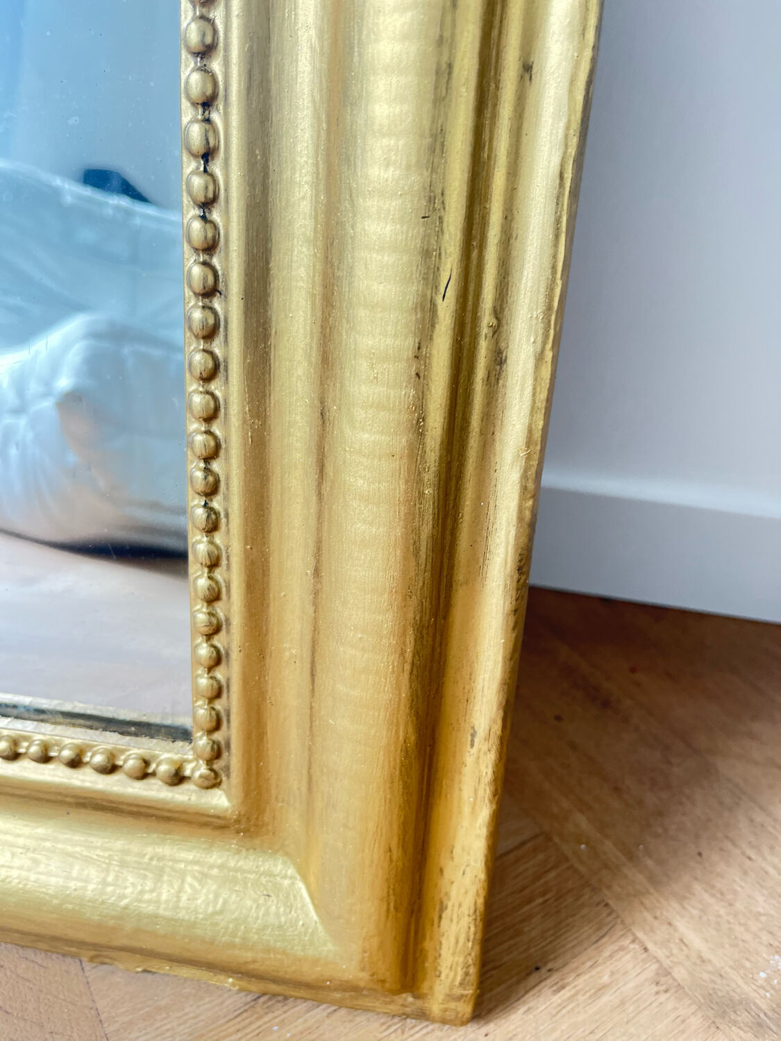 Old mirror Louis Philippe beaded 108x78cm.