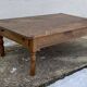 Grande table basse bois rustique à 1 tiroir