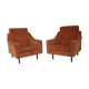 Paire de fauteuils cube en velours style Italien années 70