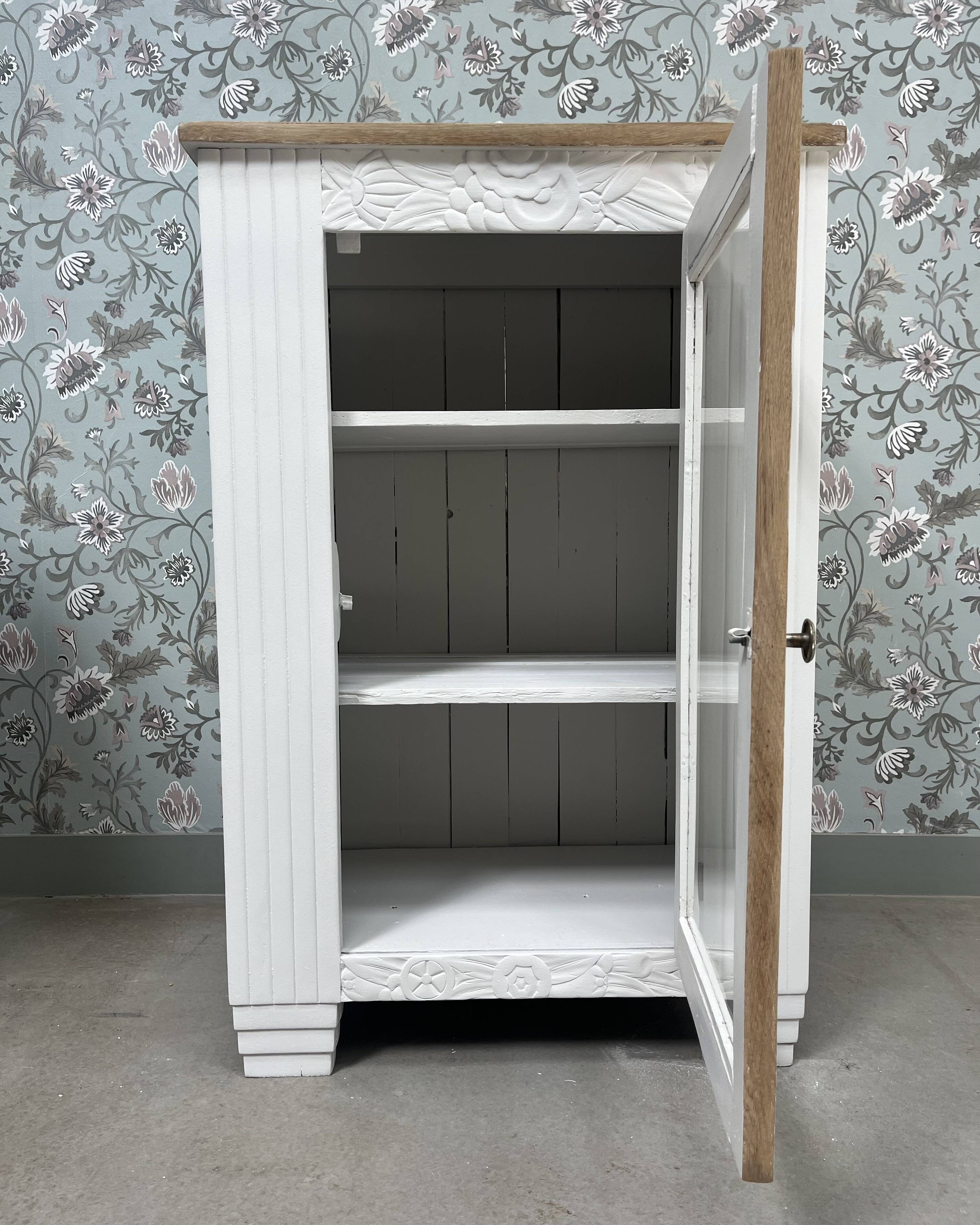 Renovated Art Deco glass sideboard