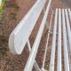 Folding garden bench in iron and old wood - 1950s