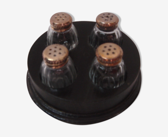 Coffret 4 salières & poivrières Chrsitofle argent