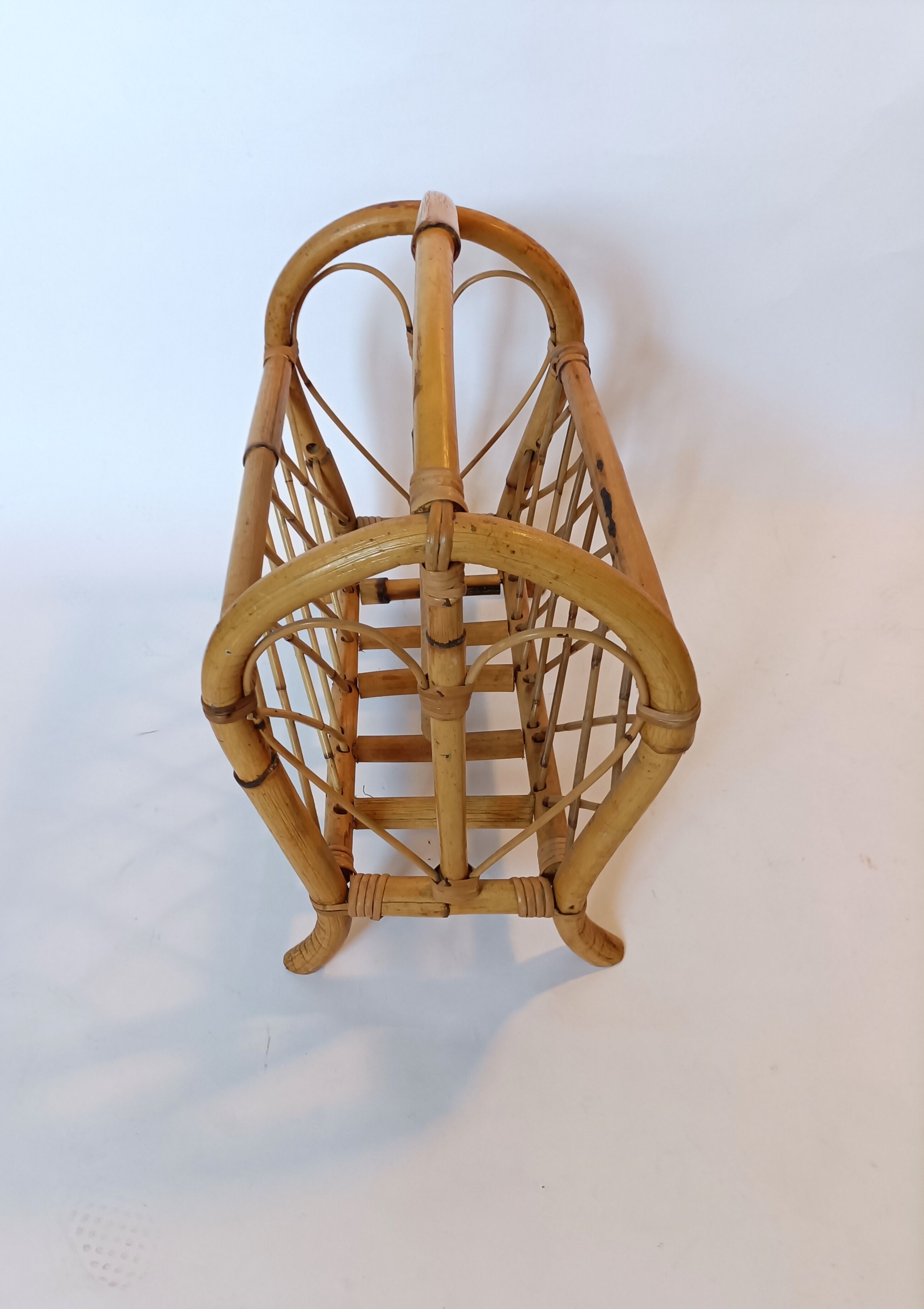 Vintage bamboo magazine holder