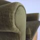 1970s, Danish lounge chair, high, furniture velour, ash wood legs.