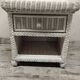 Commode et chevet en rotin blanc