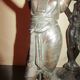 Pair of antique Egyptian-style spelter torches.