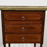 Small Chiffonnière Living Room Table in Mahogany, Louis XVI – 18th Century