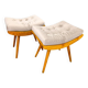 Mid Century Solid Maple Footstools with Curved Frames, 1960s