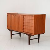 Vintage Scandinavian Teak Sideboard with Tile-Front Drawers, 1960s