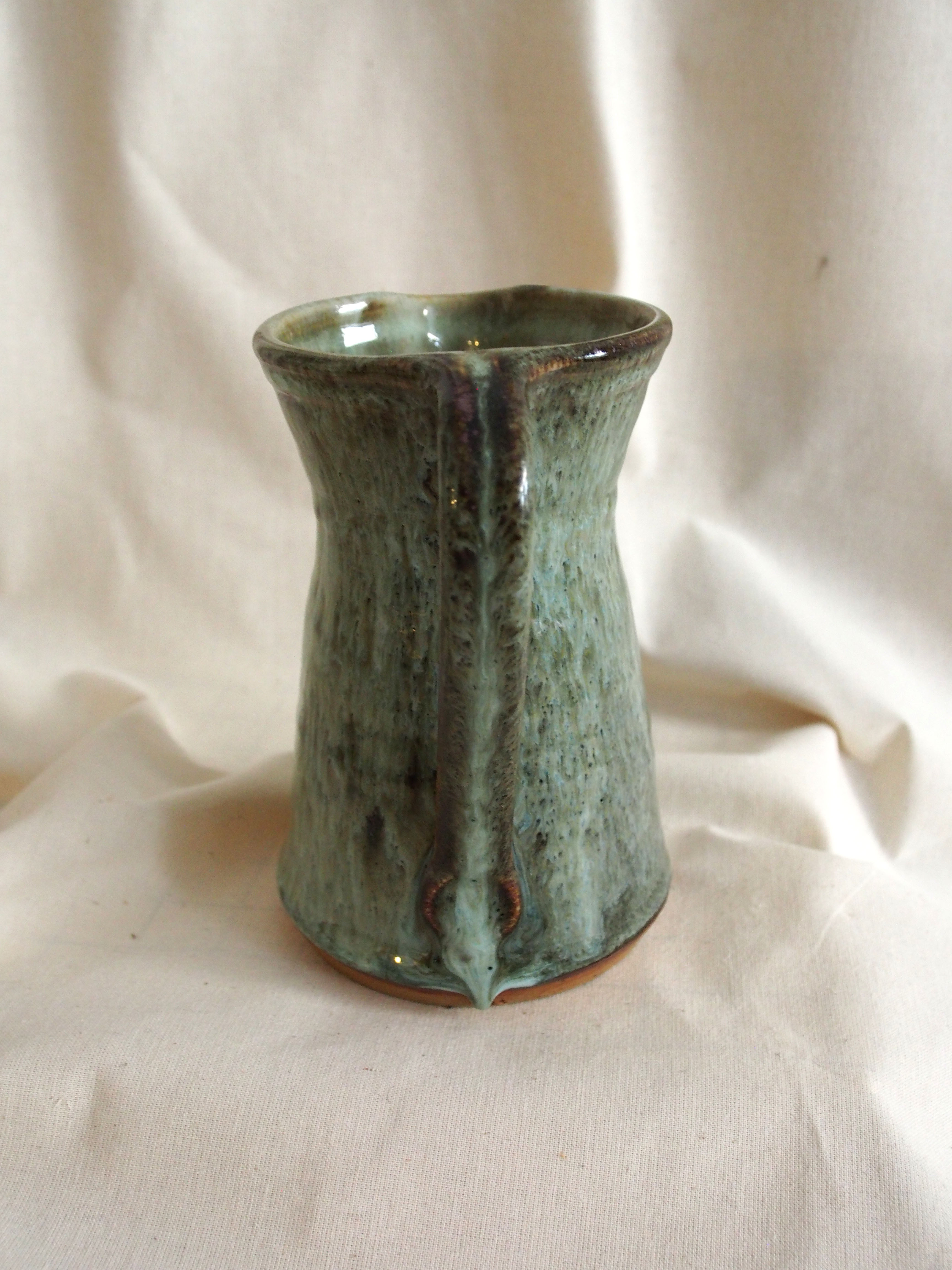 Glazed terracotta pitcher