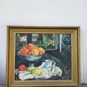 Still life painting in oil