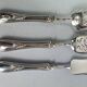 10 silver serving cutlery, Minerva hallmark + rosewood case, 19th century. C730