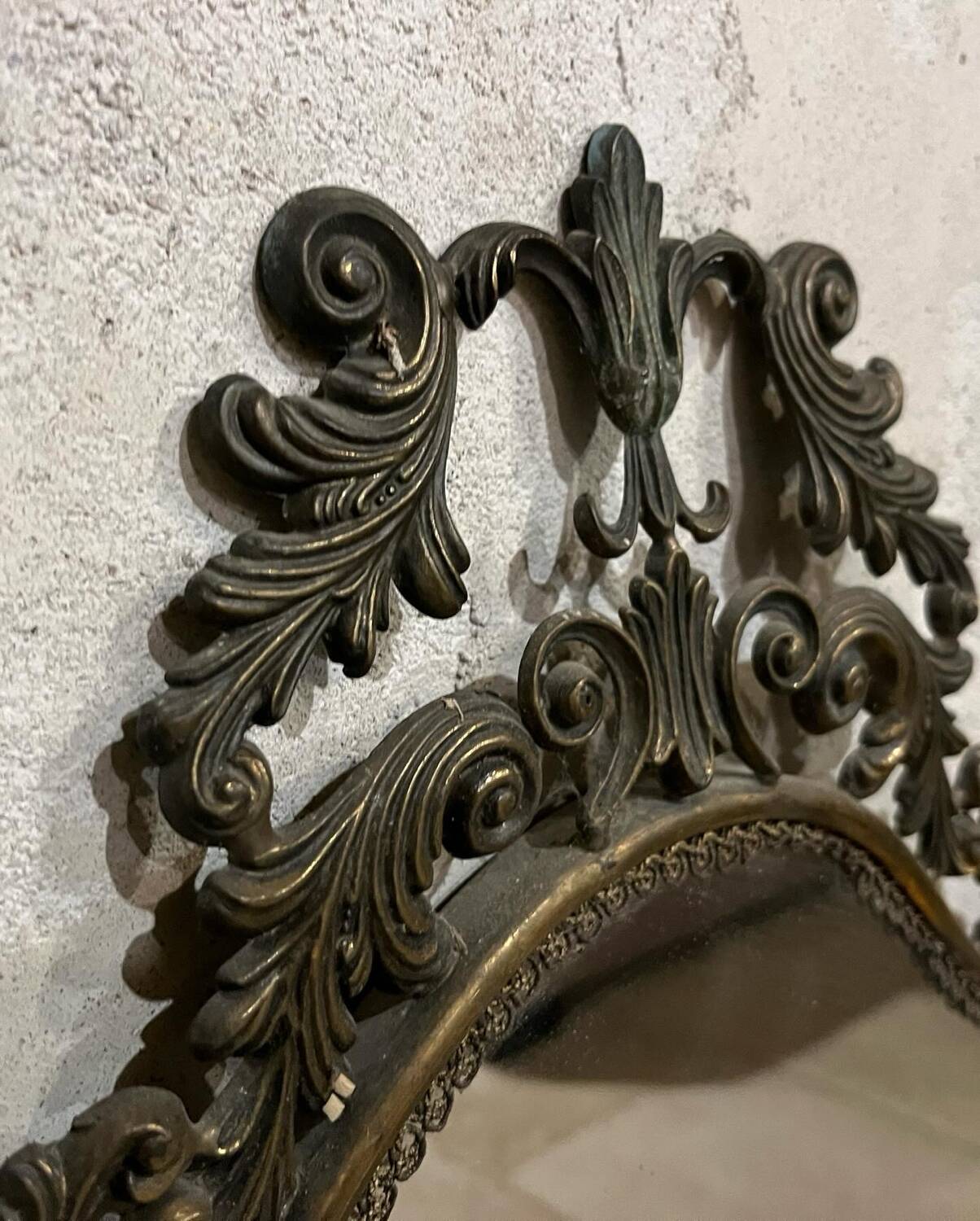 Large brass mirror 1930s/40s