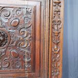 Renaissance oak carved buffet cabinet