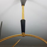Black and gold chrome pin hanging lamp, 1950
