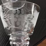 Ensemble de 12 verres vintage gravés